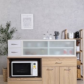 不二貿易 キッチンカウンター 食器棚 120cm キッチン収納 家具 Au119 Amazon｜不二貿易 キッチン収納 食器棚 幅120×奥行39.5×高さ89cm